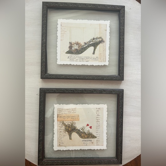 Set of Two French Shoe Art Pieces - HOST PICK - Picture 1 of 6